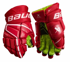 Bauer Vapor 3X Junior Hockey Gloves -BAUER Sale Store 3X JR FRONT RED1