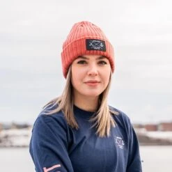 Bauer X East Coast Lifestyle Rib Patch Beanie -BAUER Sale Store 660381 RED 02